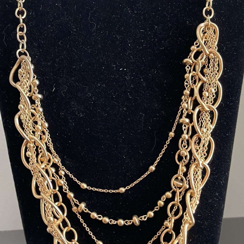 Layered gold necklace